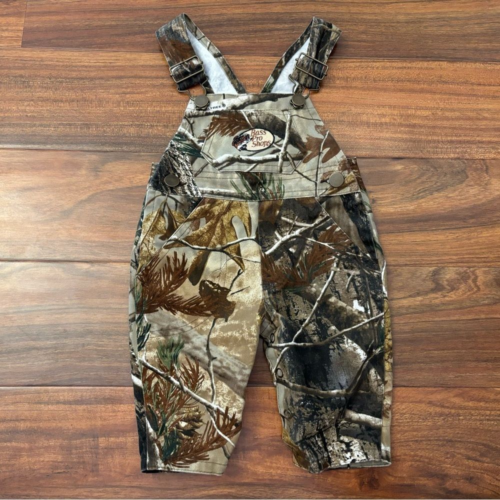 Bass Pro Shops camo brown overalls